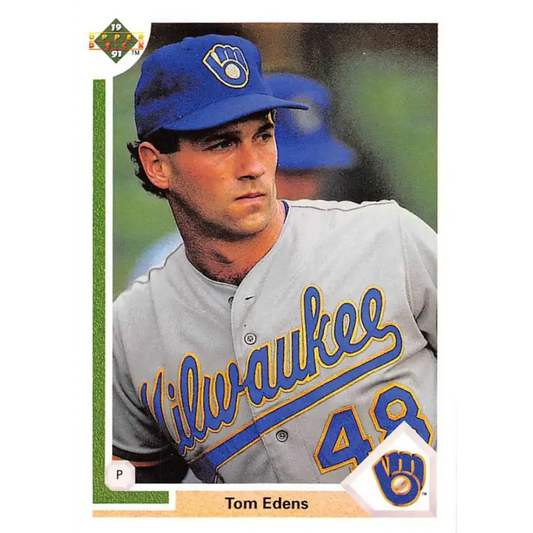 1991 Upper Deck #616 Tom Edens NM-MT RC Rookie Milwaukee Brewers Baseball Card - Baseball Card Single