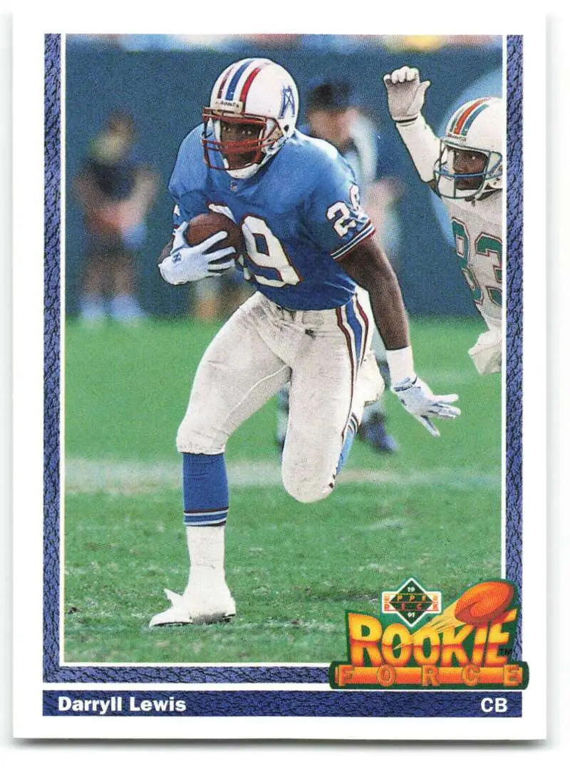 1991 Upper Deck #617 Darryll Lewis NM-MT RC Rookie Houston Oilers Football Card - Football Card Single