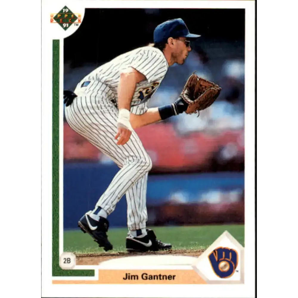 1991 Upper Deck #618 Jim Gantner NM-MT Milwaukee Brewers Baseball Card - Baseball Card Single