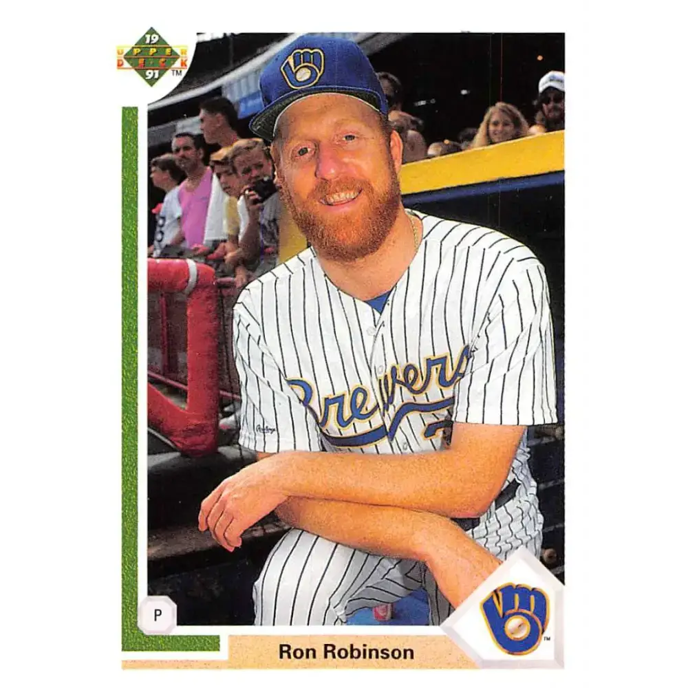 1991 Upper Deck #620 Ron Robinson EX Excellent Milwaukee Brewers Baseball Card - Baseball Card Single