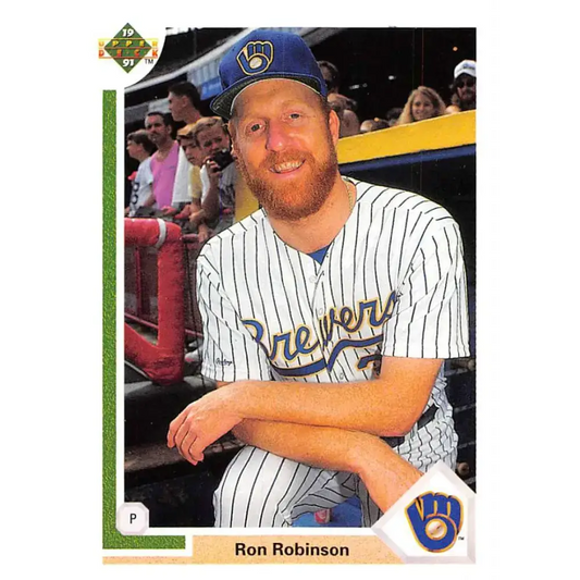 1991 Upper Deck #620 Ron Robinson EX Excellent Milwaukee Brewers Baseball Card