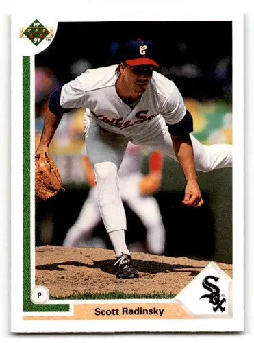 Original gloss Scott Radinsky Chicago White Sox baseball card from 1991 Upper Deck