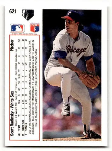 Original gloss baseball card featuring Scott Radinsky Chicago White Sox player