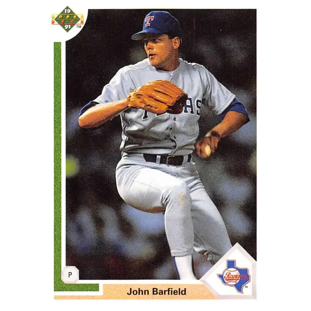 1991 Upper Deck #629 John Barfield EX Excellent Texas Rangers Baseball Card - Baseball Card Single
