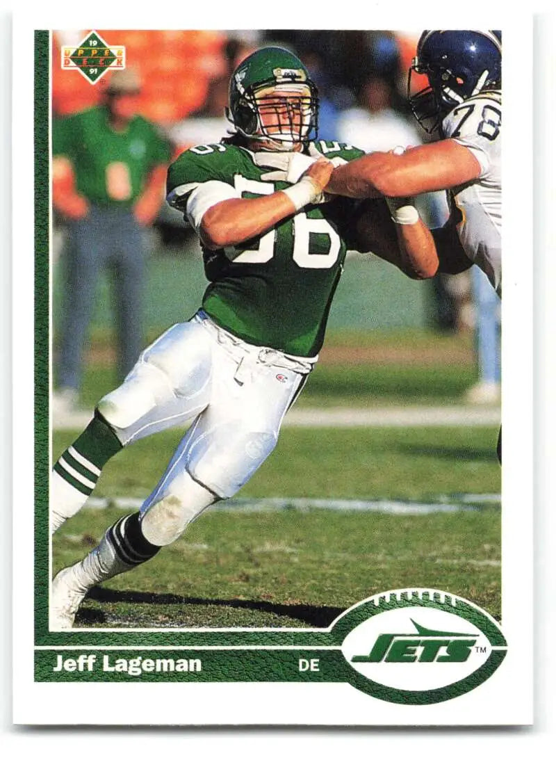 1991 Upper Deck #63 Jeff Lageman NM-MT New York Jets Football Card - Football Card Single