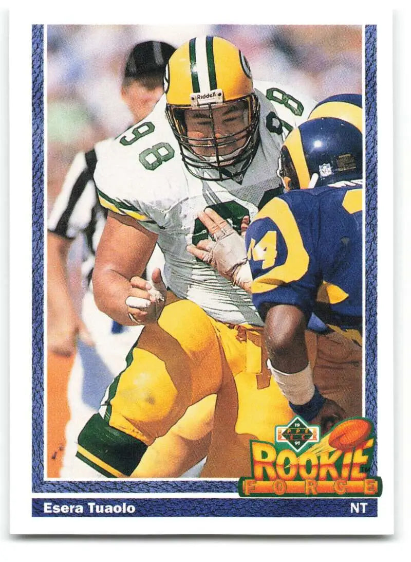 1991 Upper Deck #635 Esera Tuaolo NM-MT RC Rookie Green Bay Packers Football Card - Football Card Single