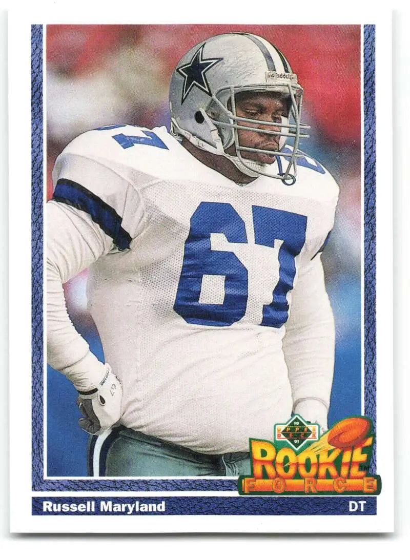 1991 Upper Deck #636 Russell Maryland NM-MT Dallas Cowboys Football Card - Football Card Single
