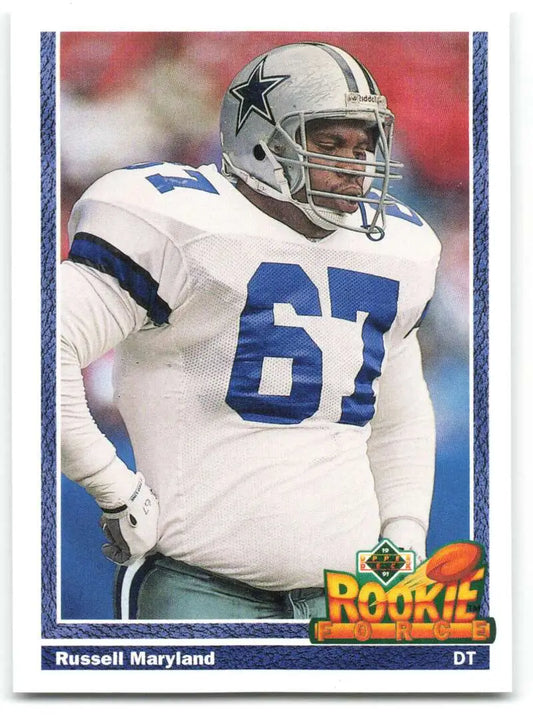 1991 Upper Deck #636 Russell Maryland NM-MT Dallas Cowboys Football Card - Football Card Single