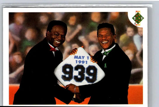 1991 Upper Deck #636 Stolen Base Leaders (Lou Brock / Rickey Henderson) - Baseball Card Single