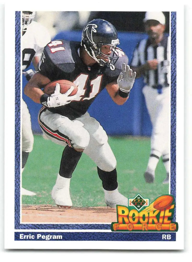 1991 Upper Deck #638 Erric Pegram NM-MT RC Rookie Atlanta Falcons Football Card - Football Card Single