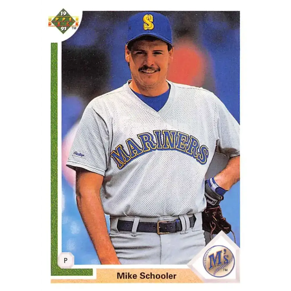 1991 Upper Deck #638 Mike Schooler EX Excellent Seattle Mariners Baseball Card - Baseball Card Single