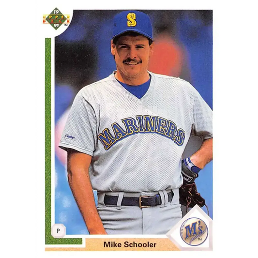 1991 Upper Deck #638 Mike Schooler EX Excellent Seattle Mariners Baseball Card