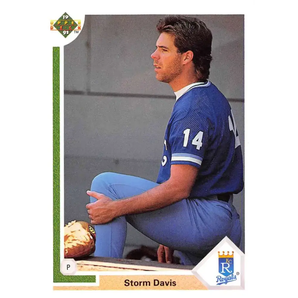 1991 Upper Deck #639 Storm Davis EX Excellent Kansas City Royals Baseball Card - Baseball Card Single