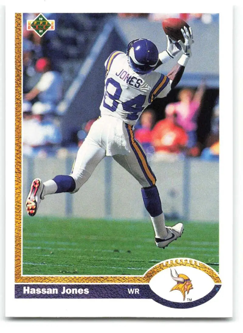 1991 Upper Deck #64 Hassan Jones NM-MT Minnesota Vikings Football Card - Football Card Single