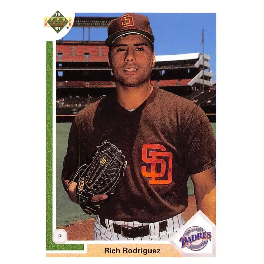 1991 Upper Deck #640 Rich Rodriguez EX Excellent RC Rookie San Diego Padres Baseball Card - Baseball Card Single