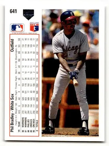 1991 Upper Deck #641 Phil Bradley Chicago White Sox Baseball Cards E ID:58202 - Baseball Card Single