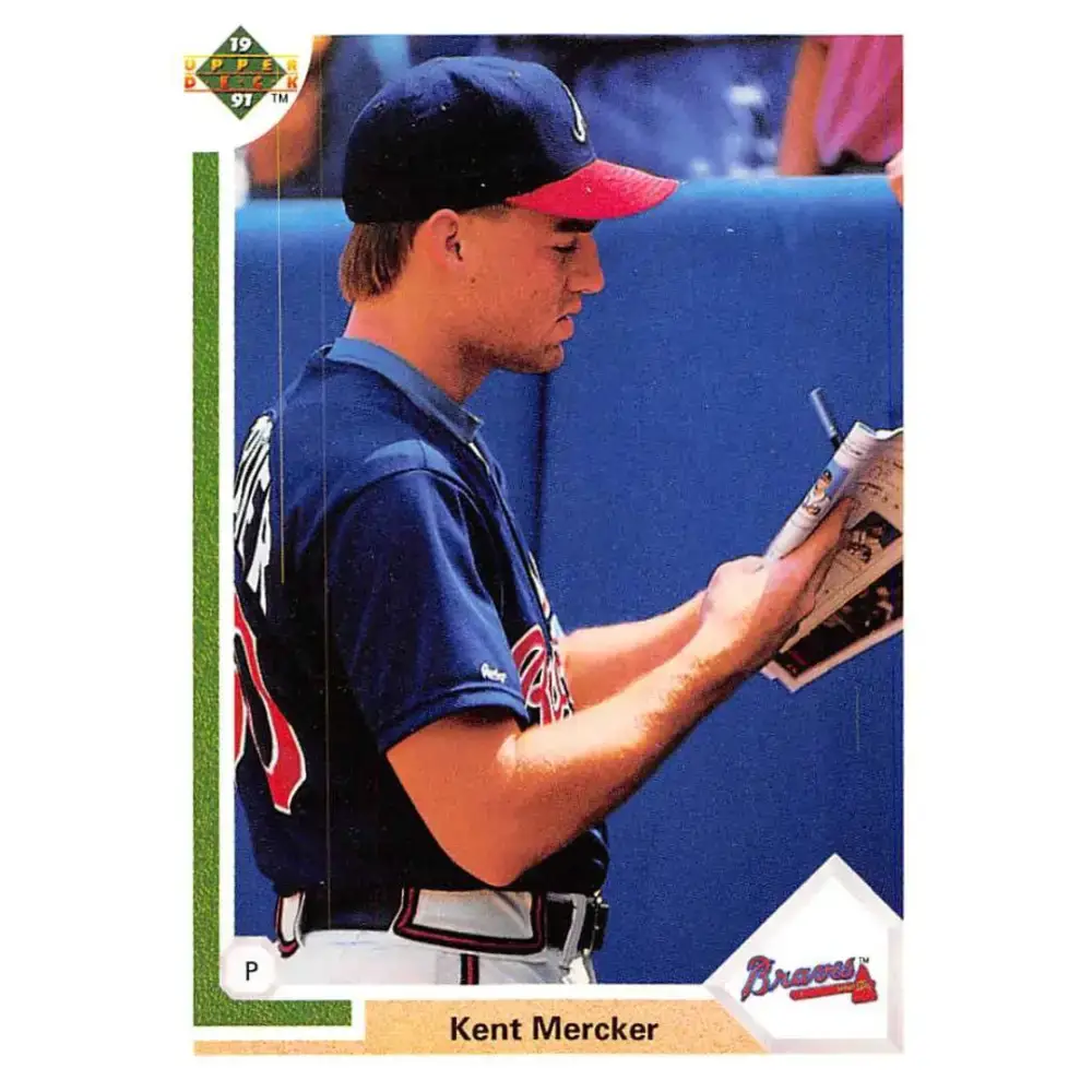 1991 Upper Deck #642 Kent Mercker EX Excellent Atlanta Braves Baseball Card - Baseball Card Single