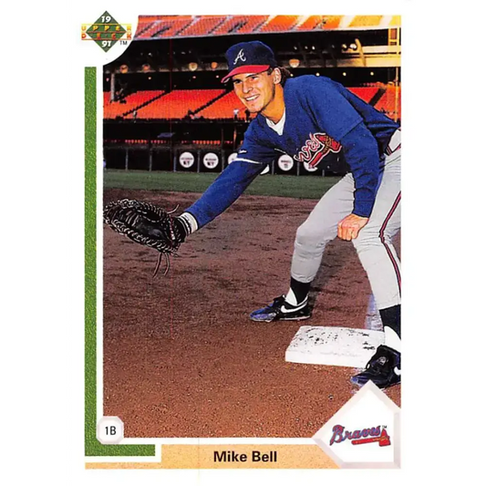 1991 Upper Deck #644 Mike Bell NM-MT RC Rookie Atlanta Braves Baseball Card - Baseball Card Single