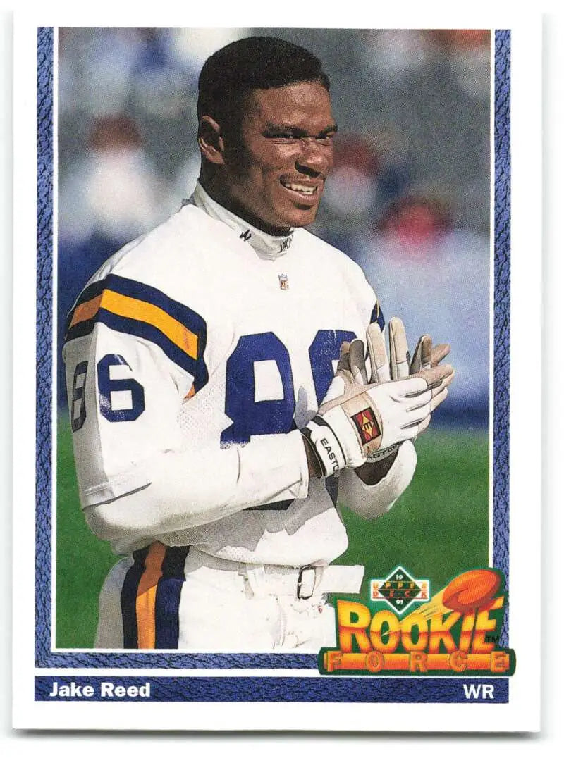 1991 Upper Deck #646 Jake Reed NM-MT RC Rookie Minnesota Vikings Football Card - Football Card Single