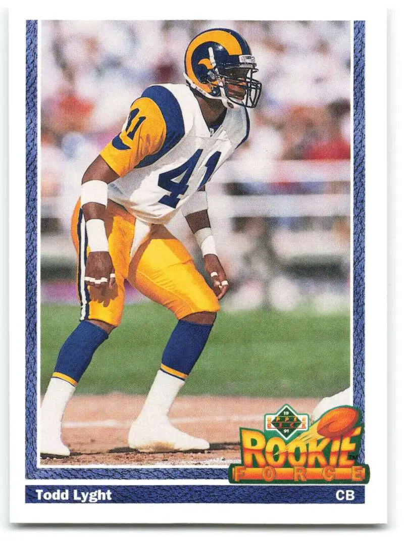 1991 Upper Deck #648 Todd Lyght NM-MT Los Angeles Rams Football Card - Football Card Single
