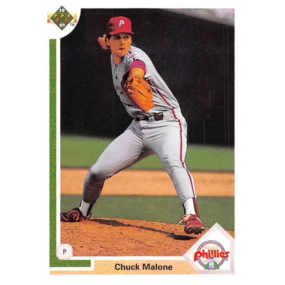 1991 Upper Deck #649 Chuck Malone EX Excellent Philadelphia Phillies Baseball Card - Baseball Card Single