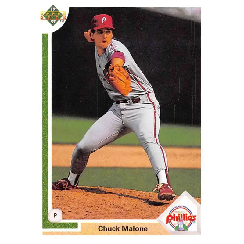 1991 Upper Deck #649 Chuck Malone EX Excellent Philadelphia Phillies Baseball Card - Baseball Card Single