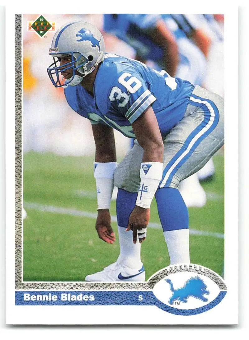 1991 Upper Deck #65 Bennie Blades NM-MT Detroit Lions Football Card - Football Card Single