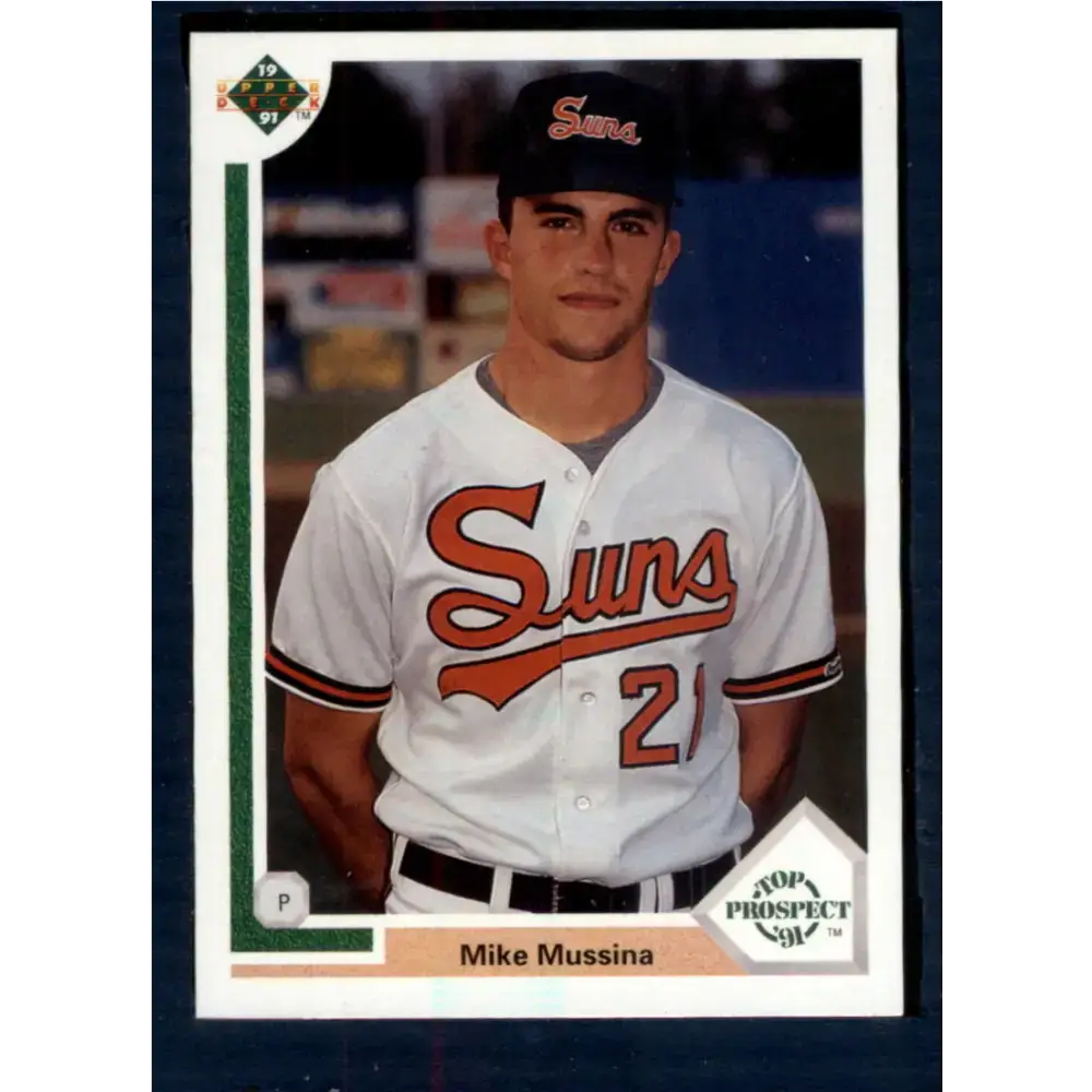 1991 Upper Deck #65 Mike Mussina EX Excellent RC Rookie Baltimore Orioles Baseball Card - Baseball Card Single