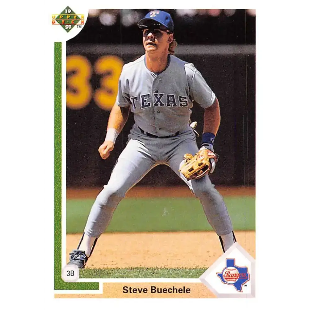 1991 Upper Deck #650 Steve Buechele EX Excellent Texas Rangers Baseball Card - Baseball Card Single