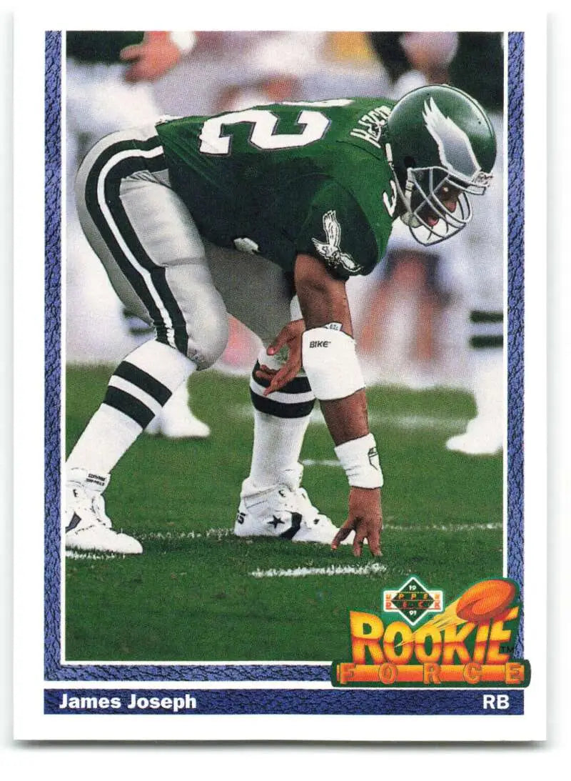1991 Upper Deck #652 James Joseph NM-MT RC Rookie Philadelphia Eagles Football Card - Football Card Single