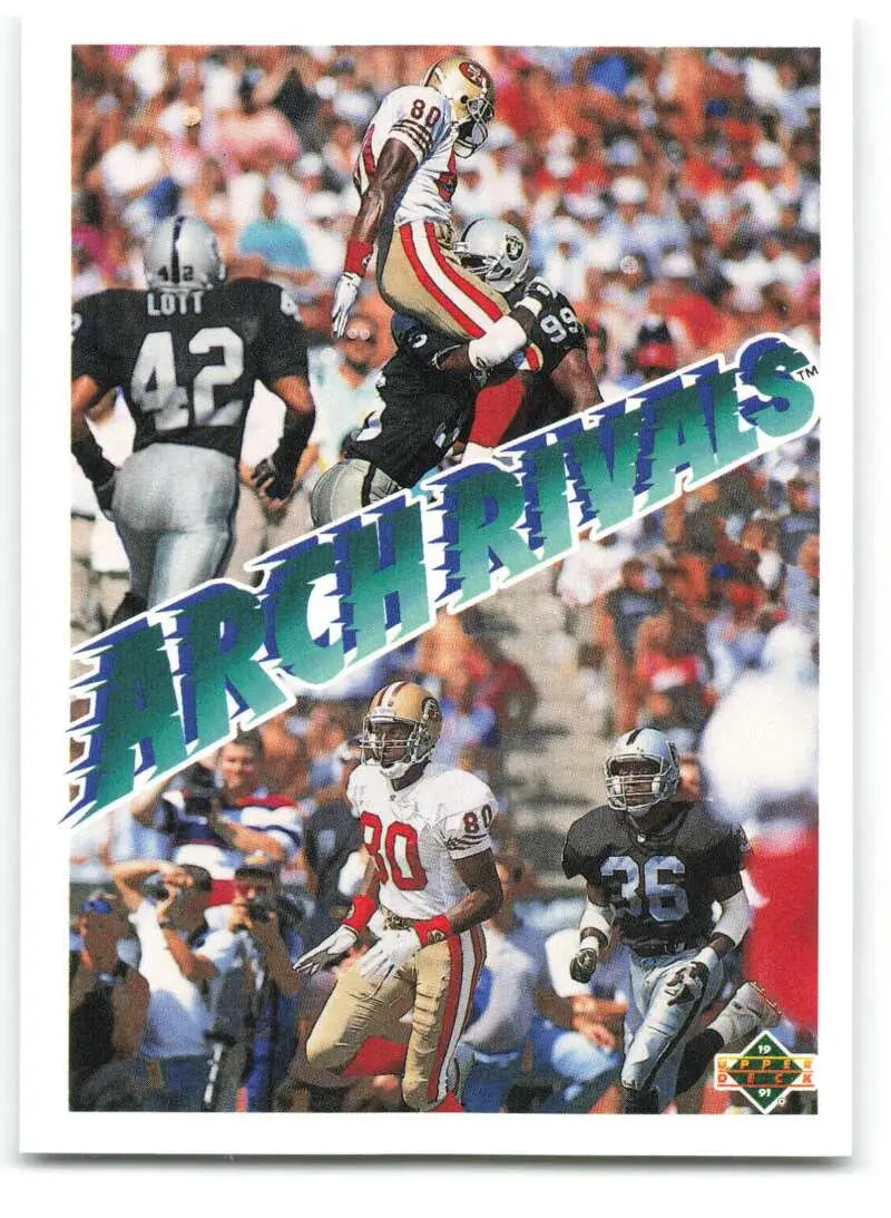 1991 Upper Deck #655 Jerry Rice/Terry McDaniel NM-MT San Francisco 49ers/Los Angeles Raiders Football Card - Football