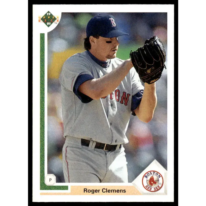 1991 Upper Deck #655 Roger Clemens EX/NM Boston Red Sox Baseball Card - Baseball Card Single