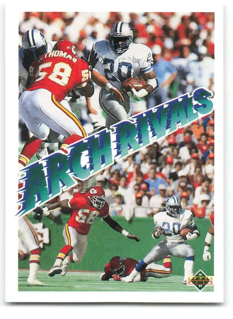 1991 Upper Deck #656 Barry Sanders/Derrick Thomas NM-MT Detroit Lions/Kansas City Chiefs Football Card - Football Card