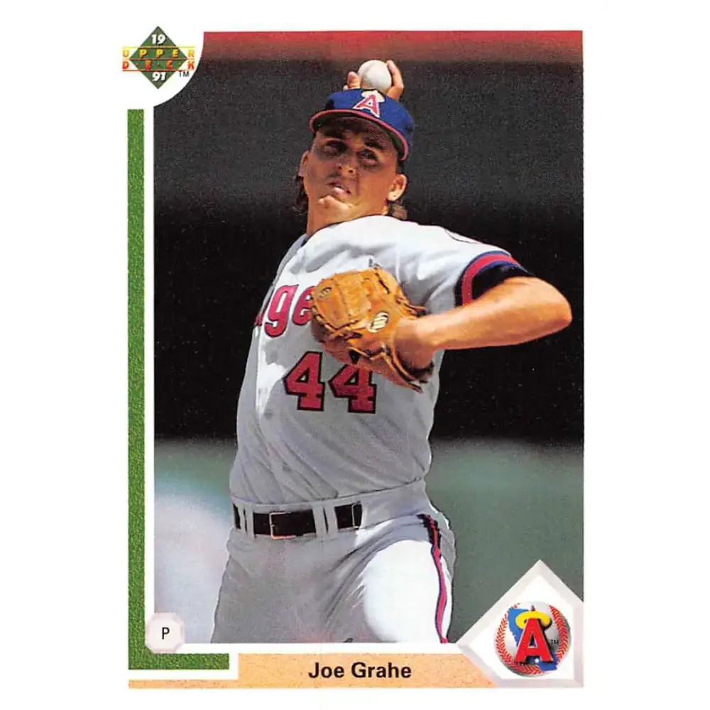1991 Upper Deck #657 Joe Grahe EX Excellent RC Rookie California Angels Baseball Card - Baseball Card Single