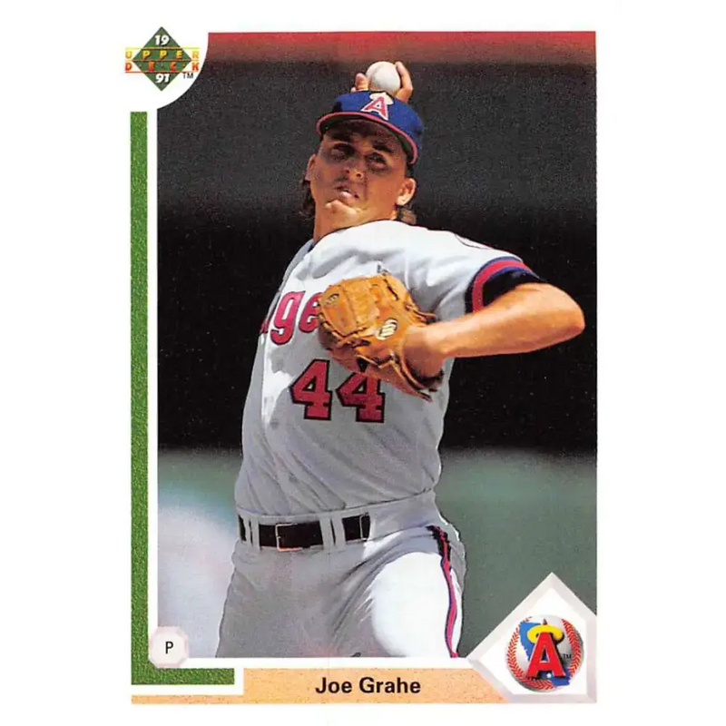1991 Upper Deck #657 Joe Grahe EX Excellent RC Rookie California Angels Baseball Card - Baseball Card Single