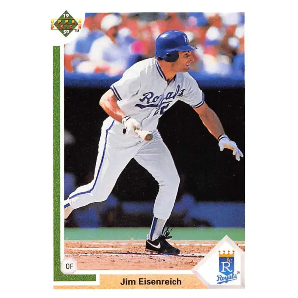1991 Upper Deck #658 Jim Eisenreich EX Excellent Kansas City Royals Baseball Card - Baseball Card Single