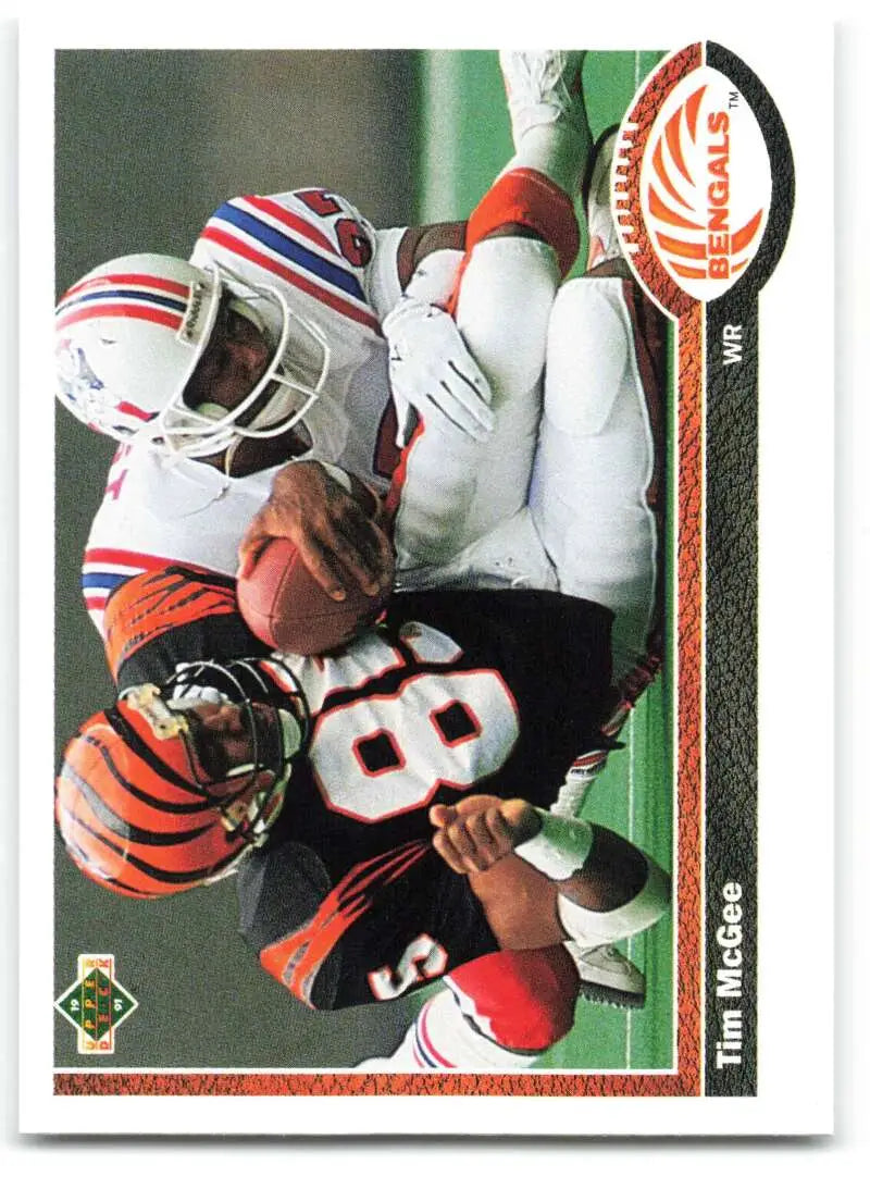 1991 Upper Deck #66 Tim McGee NM-MT Cincinnati Bengals Football Card - Football Card Single
