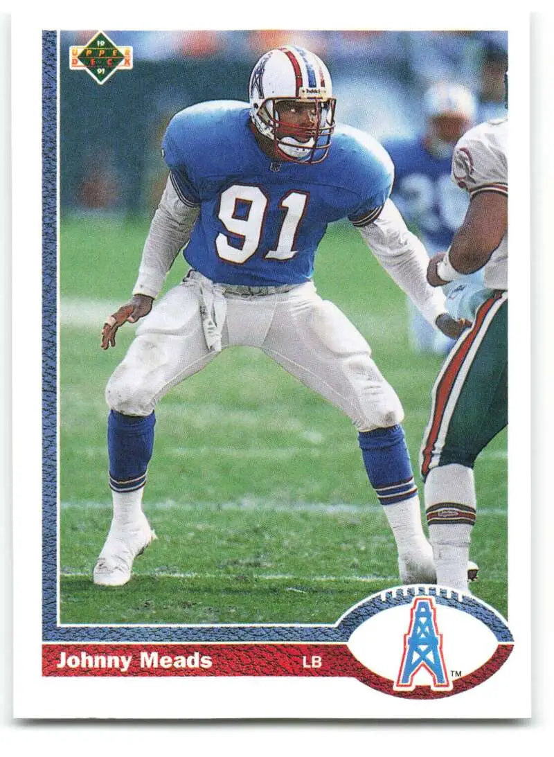 1991 Upper Deck #660 Johnny Meads NM-MT Houston Oilers Football Card - Football Card Single