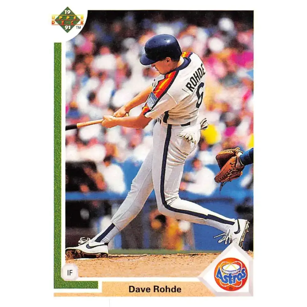 1991 Upper Deck #662 Dave Rohde EX Excellent Houston Astros Baseball Card - Baseball Card Single