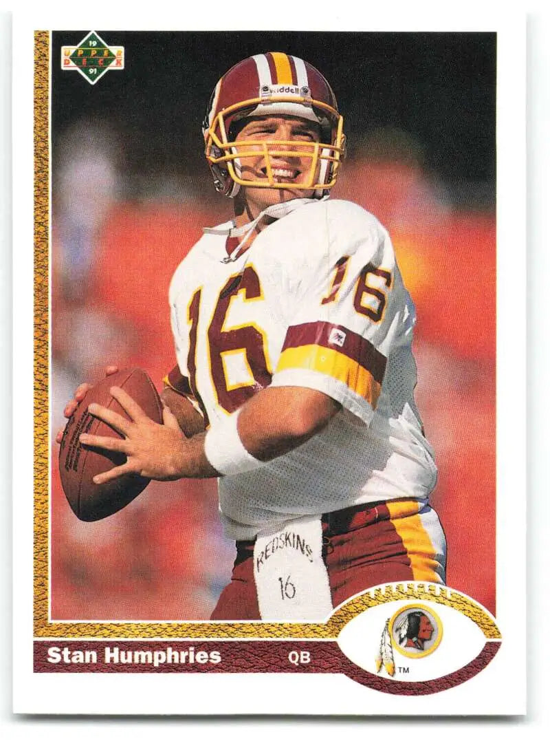 1991 Upper Deck #665 Stan Humphries NM-MT Washington Redskins Football Card - Football Card Single