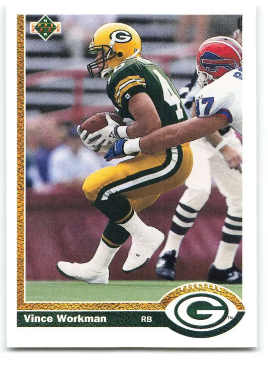 1991 Upper Deck #668 Vince Workman NM-MT RC Rookie Green Bay Packers Football Card - Football Card Single