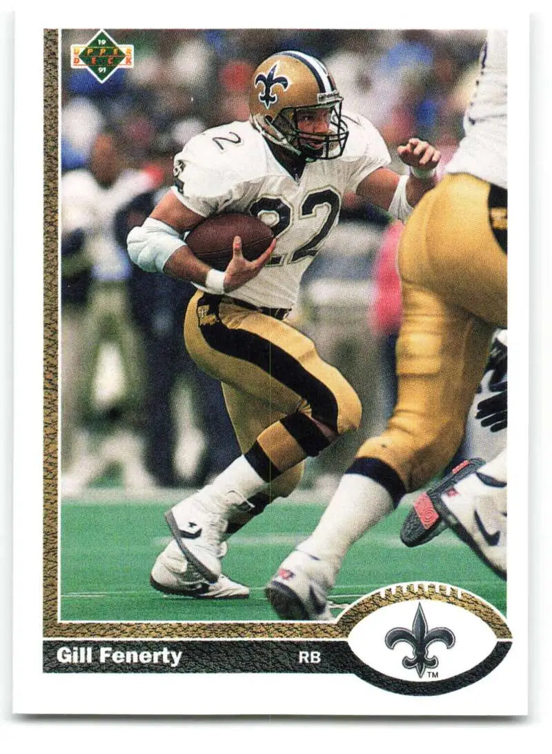 1991 Upper Deck #671 Gill Fenerty NM-MT RC Rookie New Orleans Saints Football Card - Football Card Single