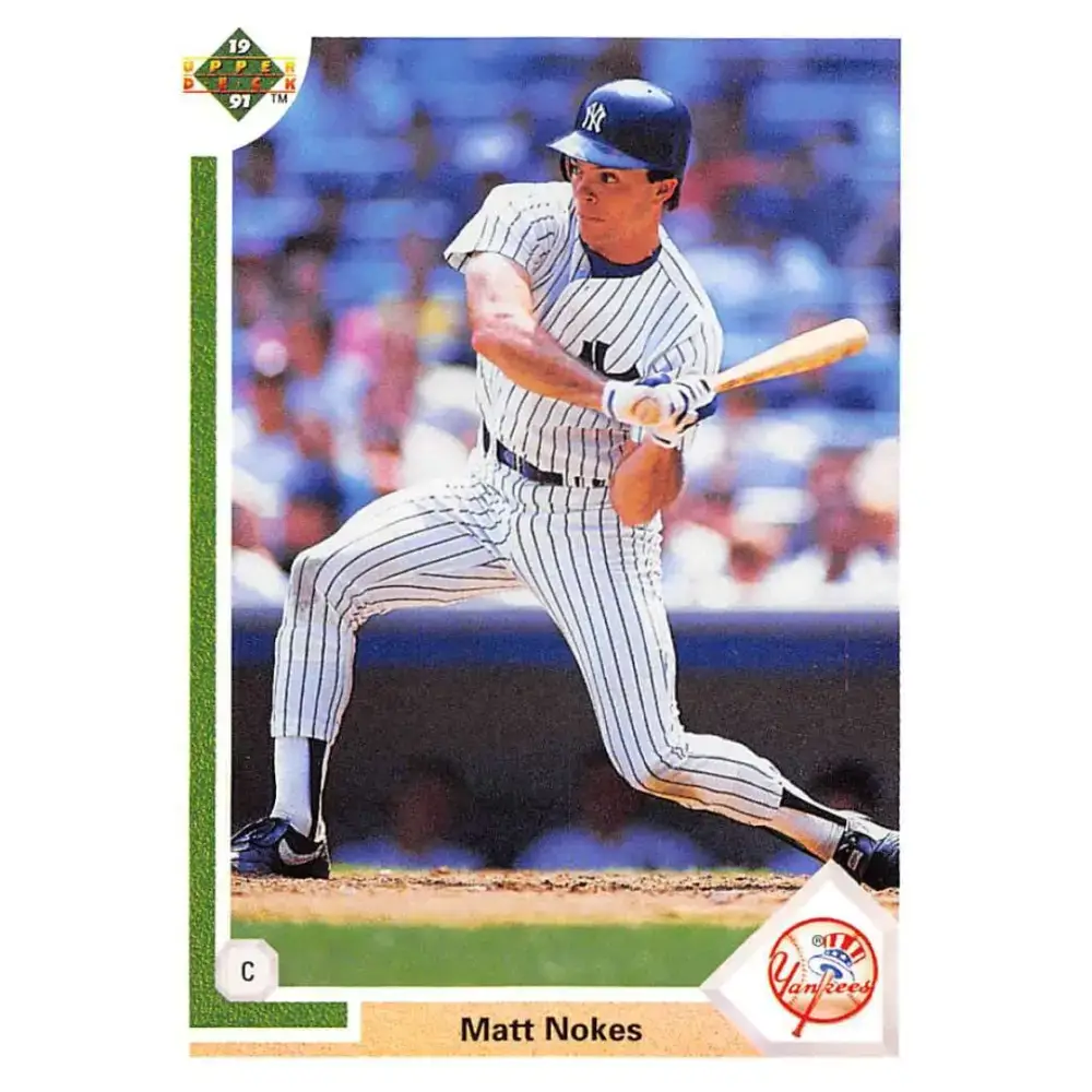 1991 Upper Deck #673 Matt Nokes EX Excellent New York Yankees Baseball Card - Baseball Card Single