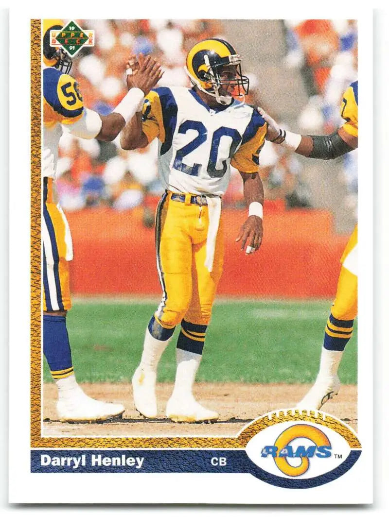 1991 Upper Deck #674 Darryl Henley NM-MT RC Rookie Los Angeles Rams Football Card - Football Card Single