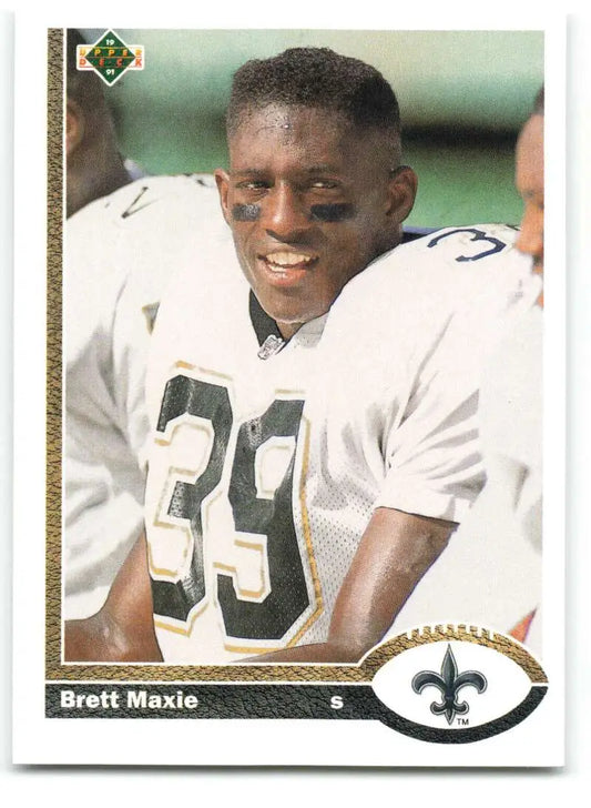 1991 Upper Deck #675 Brett Maxie NM-MT New Orleans Saints Football Card - Football Card Single