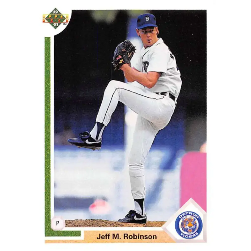1991 Upper Deck #676 Jeff Robinson EX Excellent Detroit Tigers Baseball Card - Baseball Card Single
