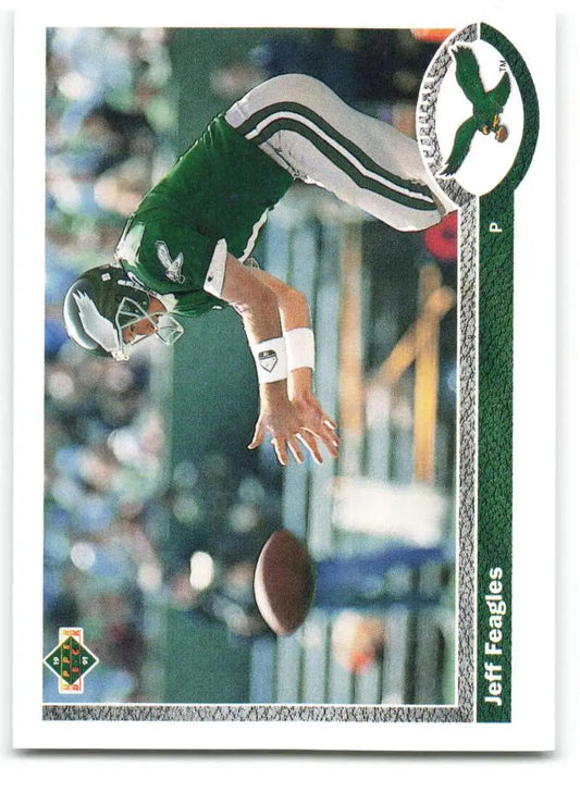 1991 Upper Deck #678 Jeff Feagles NM-MT RC Rookie Philadelphia Eagles Football Card - Football Card Single