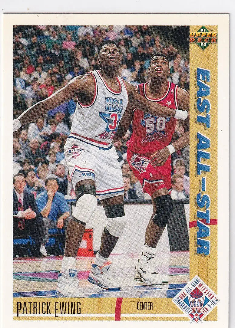 1991 UPPER DECK #68 PATRICK EWING ALL STAR- NEW YORK KNICKS - Basketball Card Single