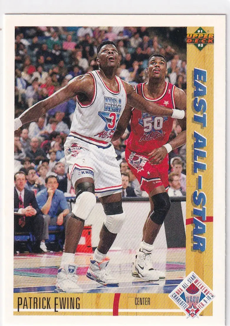 1991 UPPER DECK #68 PATRICK EWING EAST ALL STAR- NEW YORK KNICKS - Basketball Card Single