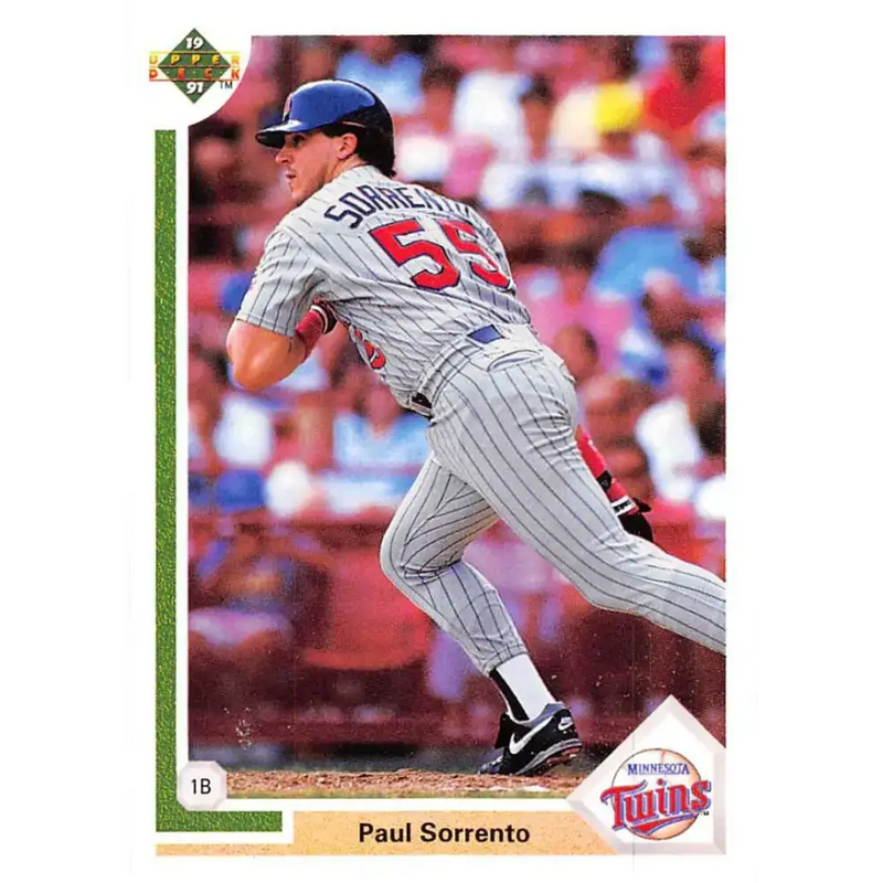 1991 Upper Deck #680 Paul Sorrento EX Excellent Minnesota Twins Baseball Card - Baseball Card Single